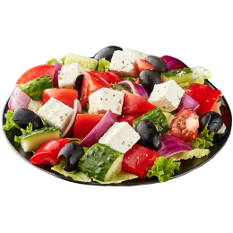 Пикантный греческий салат с цуккини